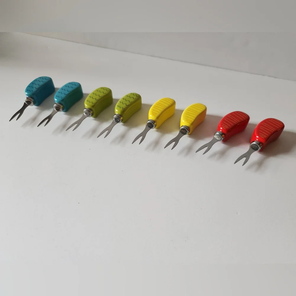 Corn Cob Prongs 4 Pairs (8) Total Colorful